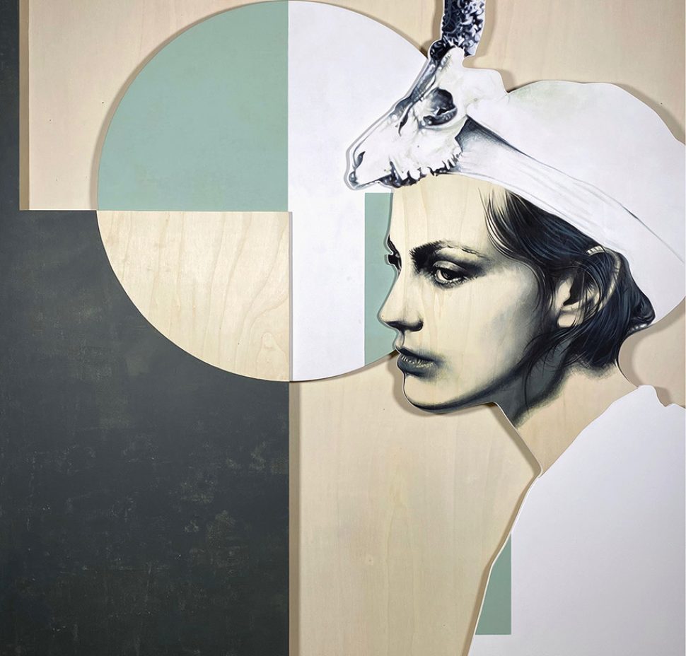 2_Galeria Nuno Sacramento - Teresa Carneiro - Between I - Técnica mista sobre madeira - 170x120cm - 2019