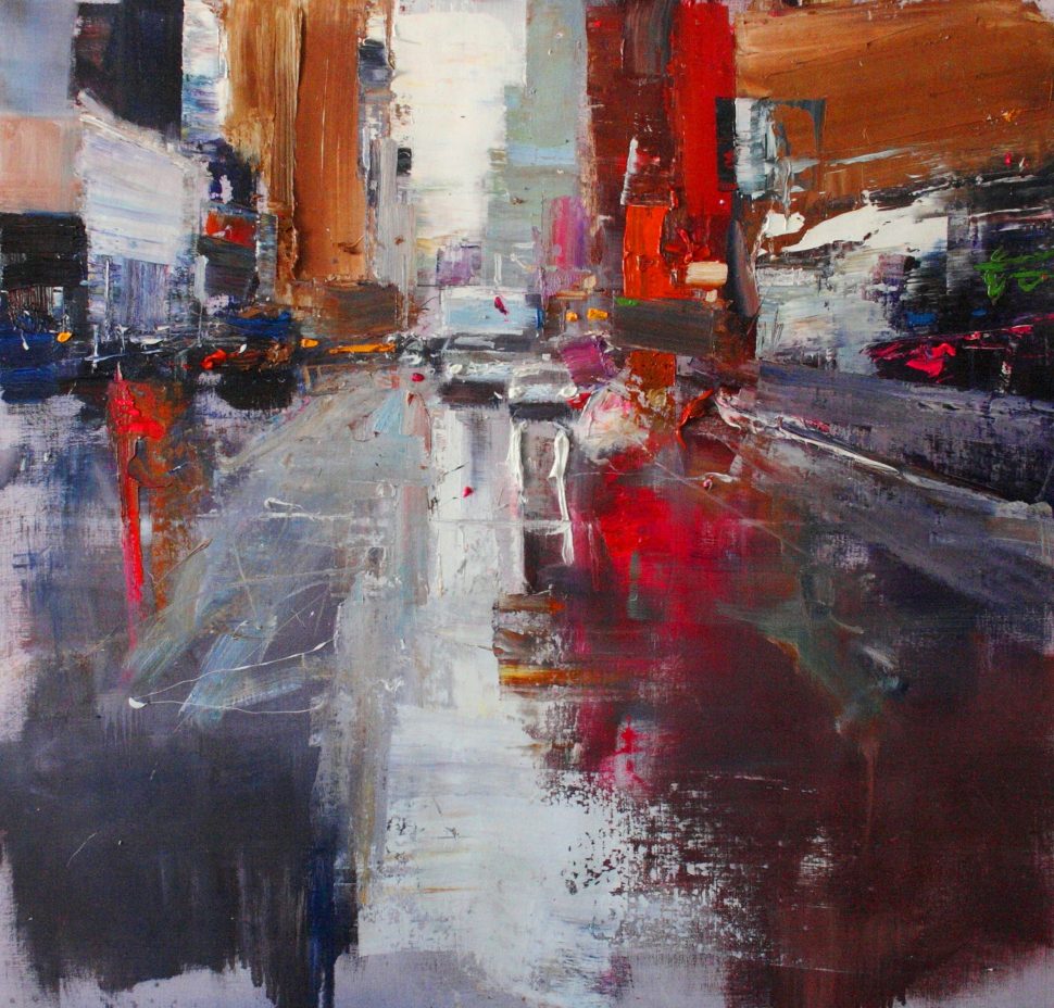 Asfalto mojado.New York.110x110 cms (002)