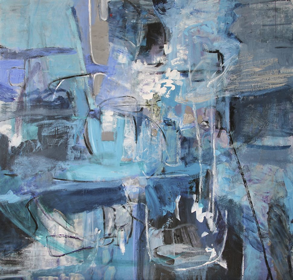 Blue - acrylic on panel - 122 x 122 cm
