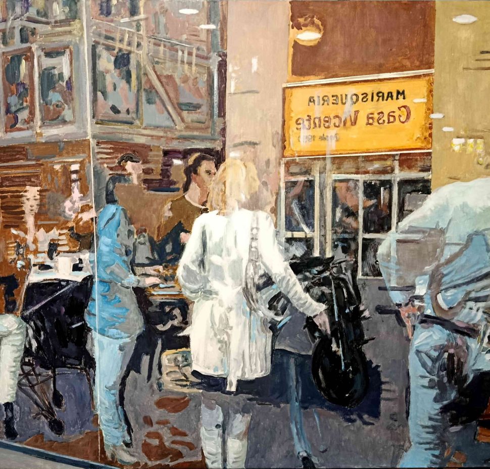 Reflejos urbanos, acrílico sobre lienzo, 81x100 cm