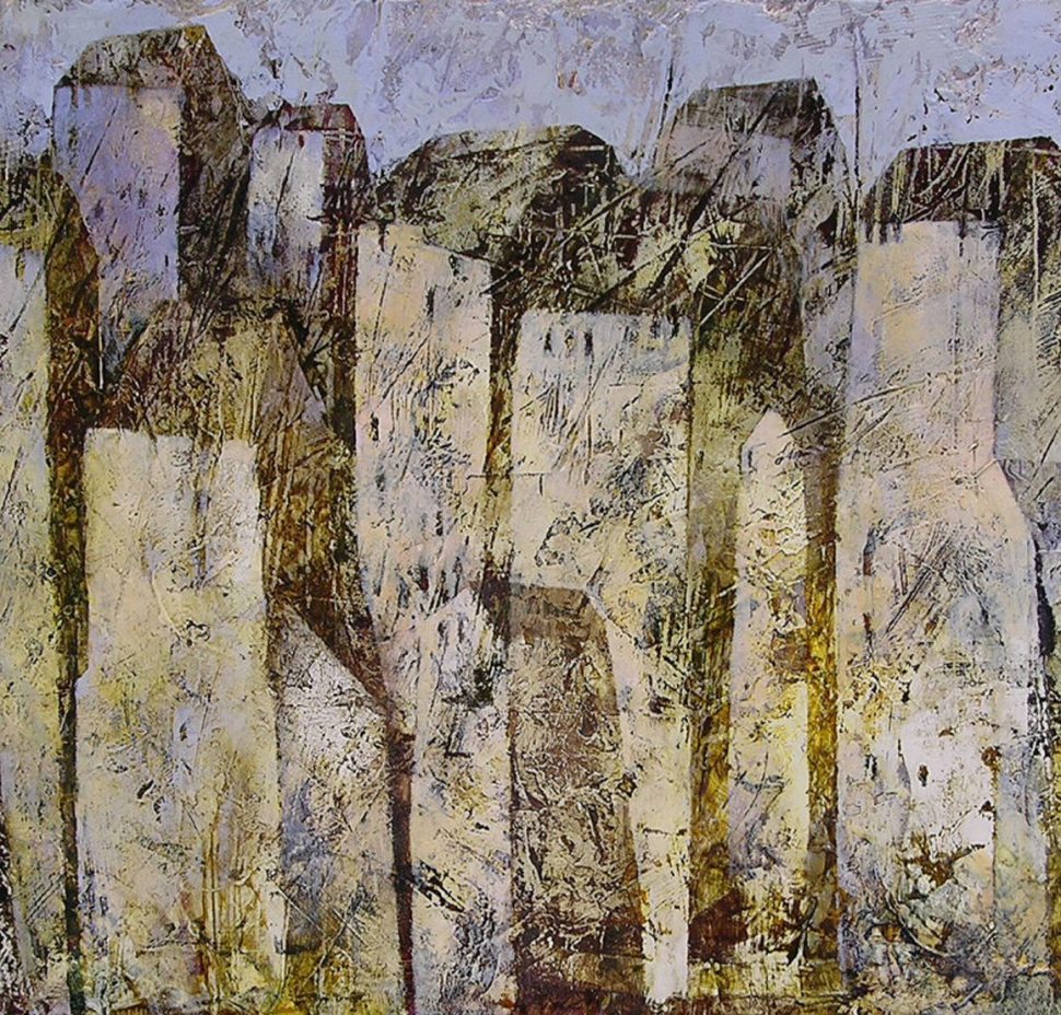 SILENCE; acrylic on plate_35X70