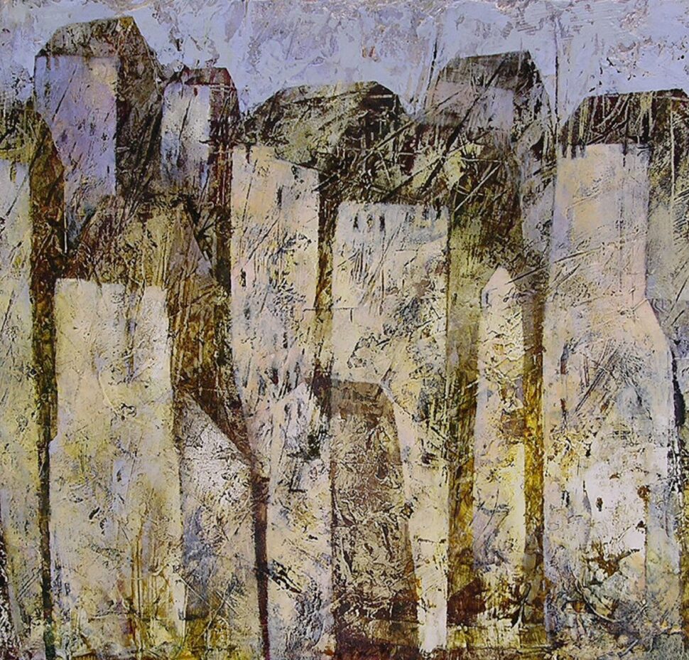 SILENCE; acrylic on plate_35X70