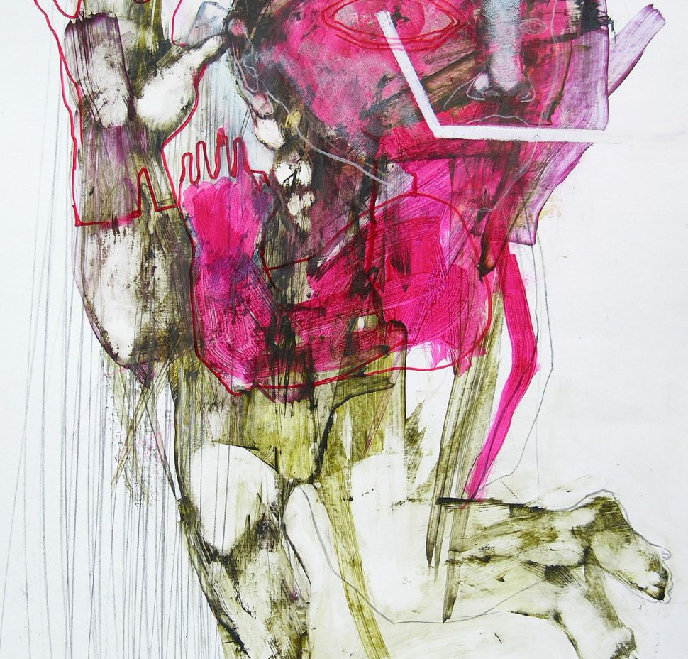 quickly II 50x70 mix media on paper 2016